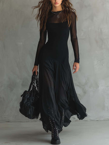 Raven | Elegant Black Going Out Dress for Black Tie Formal Style